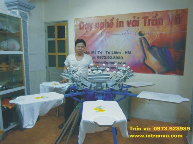 Máy in lụa xoay tay